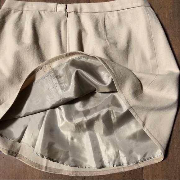 J. Crew Wooltown Pleated Mini Skirt Tan Carmel s10 - Picture 4 of 4